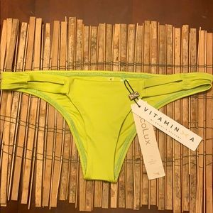 Vitamin A Chartreuse Green Bikini Bottoms! 🌴